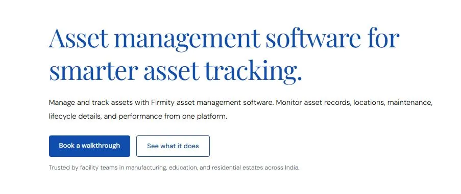 Firmity Asset Management Software