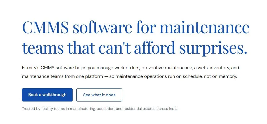 firmity cmms software